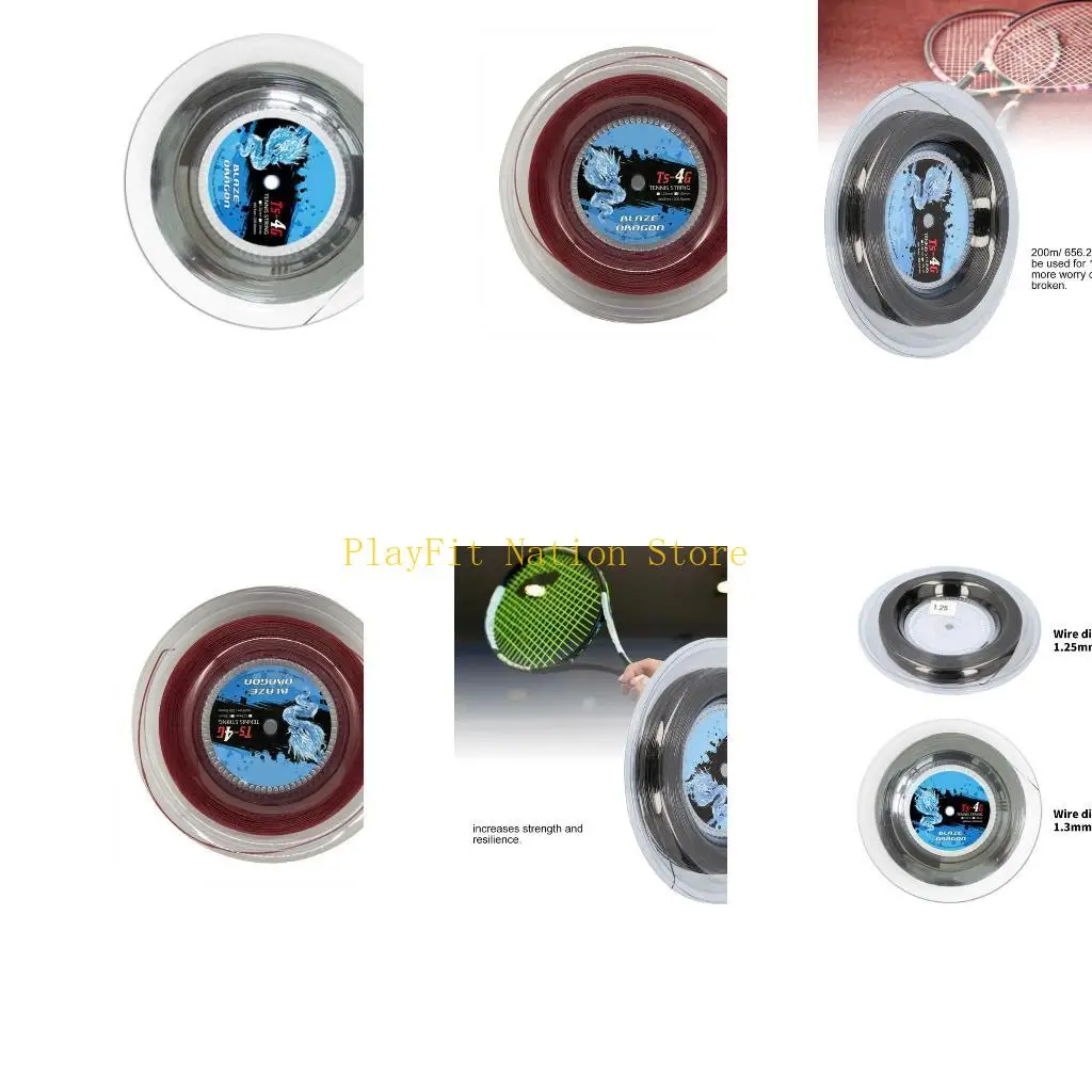 

242F 1.25/1.3mm Tennis Racquet String Polyester Badminton Tennis Racket Bat String Tenis Training Sport Playing String