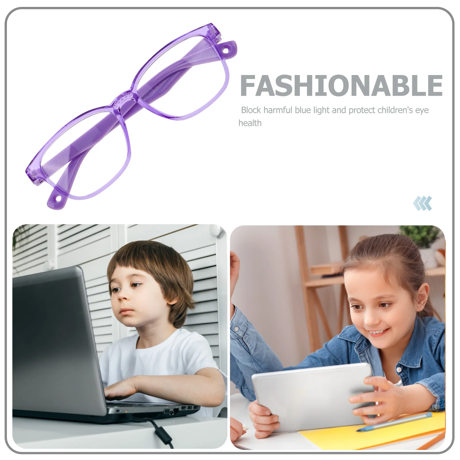 

Durable -Ray Children Glasses Compact Kids Eyeglass Stylish Foldable Design Hard to Break Deform Suitable for 4-13