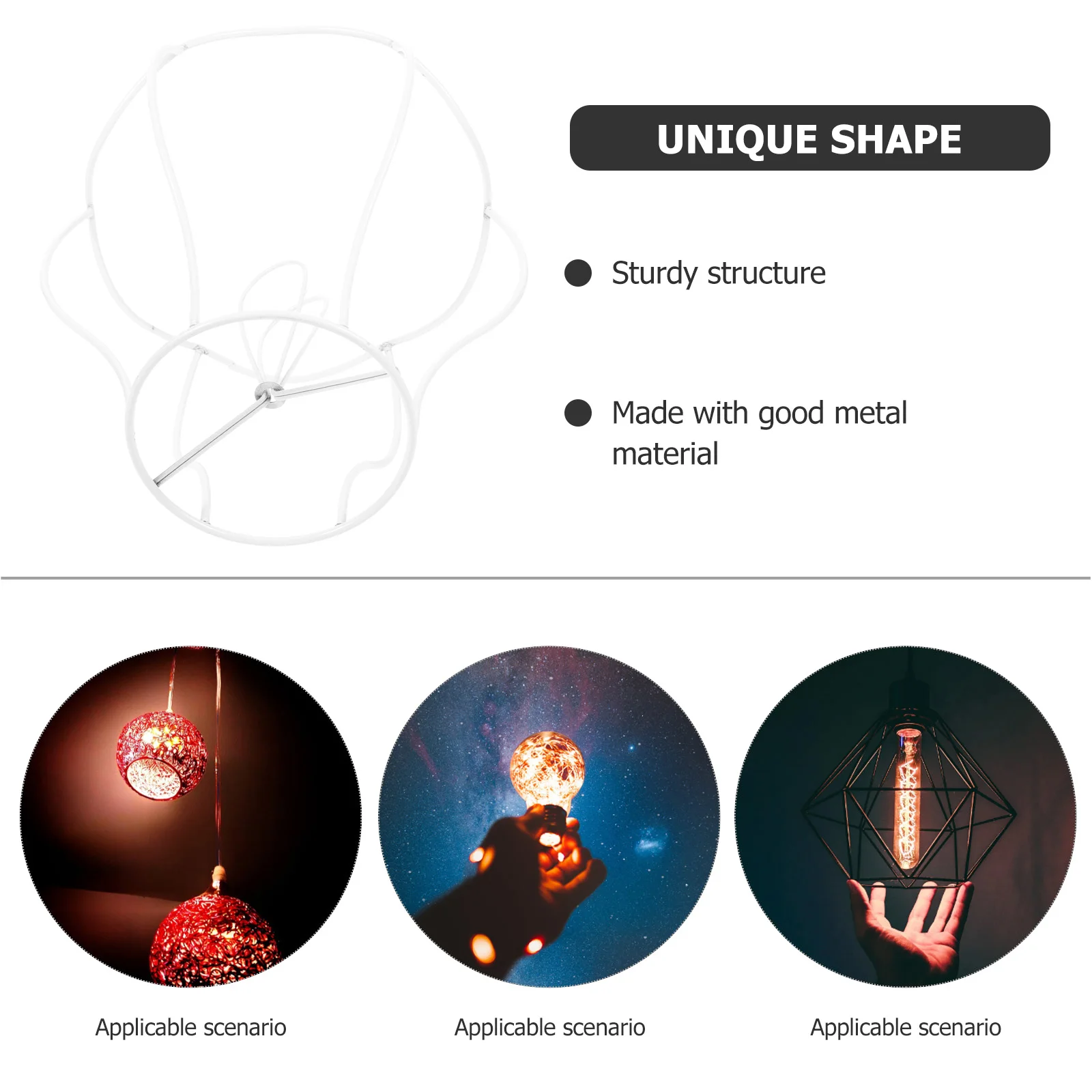 

Sturdy Metal Lamp Shade Guard Rust Resistant Vintage Cage Lampshade Frame For Diy Table Light Chandelier Lampshade Ring
