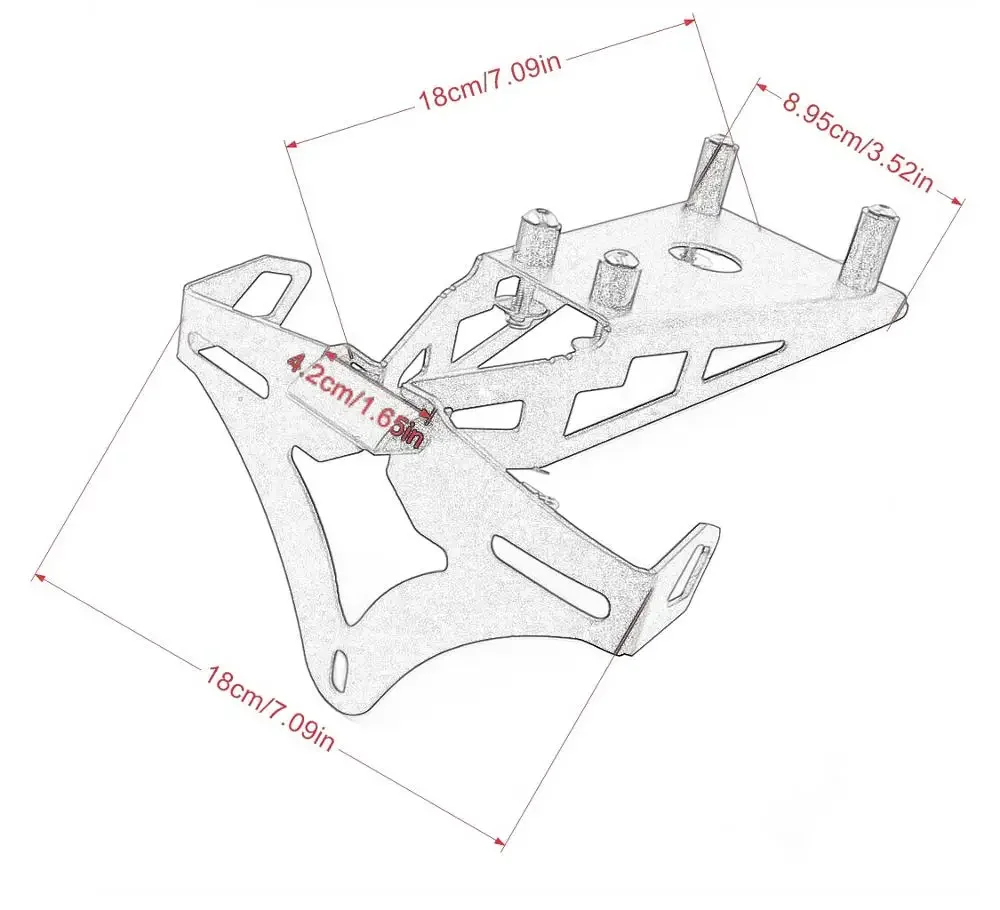 Motorcycle Tail Tidy License Plate Holder With Led Light For Ducati 899 959 1199 1299 Panigale Fender Eliminator Accessories