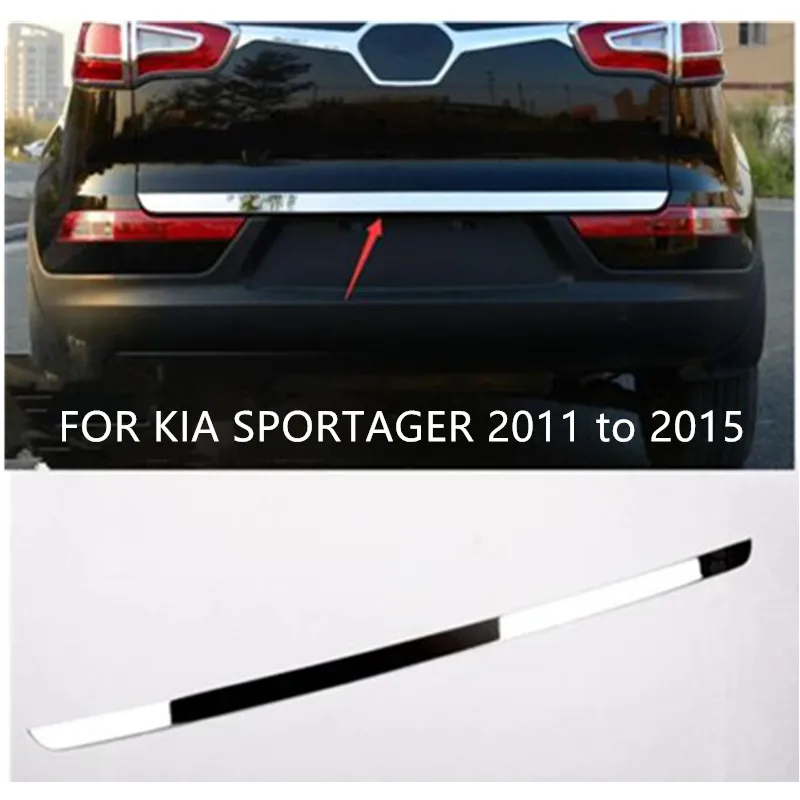 FOR KIA SPORTAGER 2011 to 2015 accessories made of high quality stainless steel trunk Sportager trunk lid trim decorati