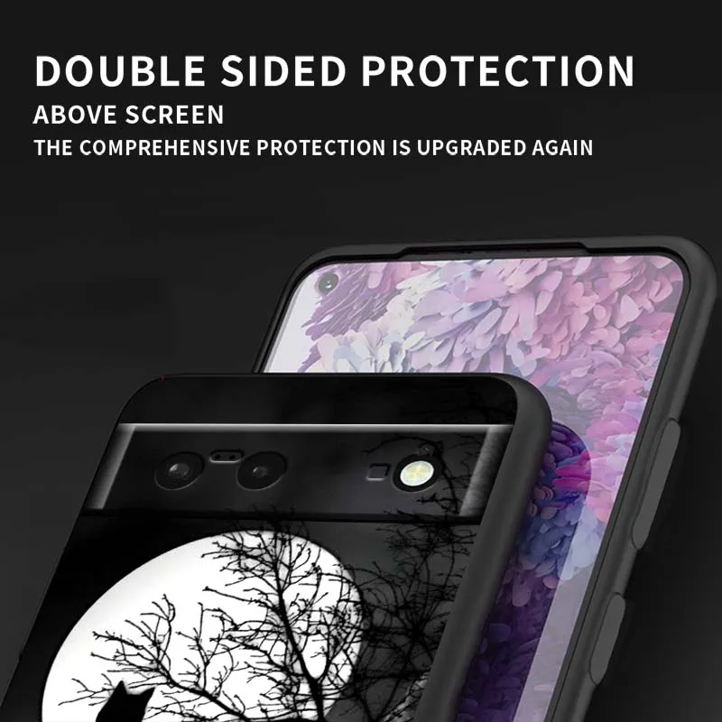 เคสโทรศัพท์ลายการ์ตูนแมวสีดำ สำหรับ Google Pixel 10 9a 9 8A 8 7 7A 6 6A Pro XL 2024 5G สีดำ วัสดุ TPU ซิลิโคนนิ่ม