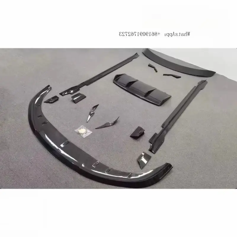 

Revozport Style Carbon Fiber Body Kit for - Front Lip Rear Diffuser Side Skirt Spoiler Upgrade Accessories