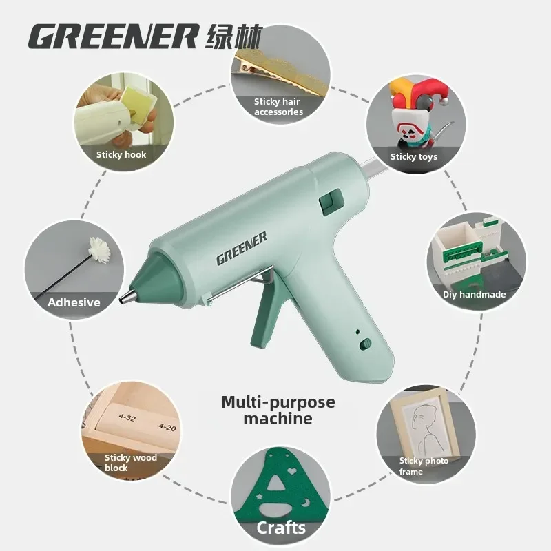 220V Professional Hot Glue Gun for DIY Crafts with High Power and 7mm Glue Sticks