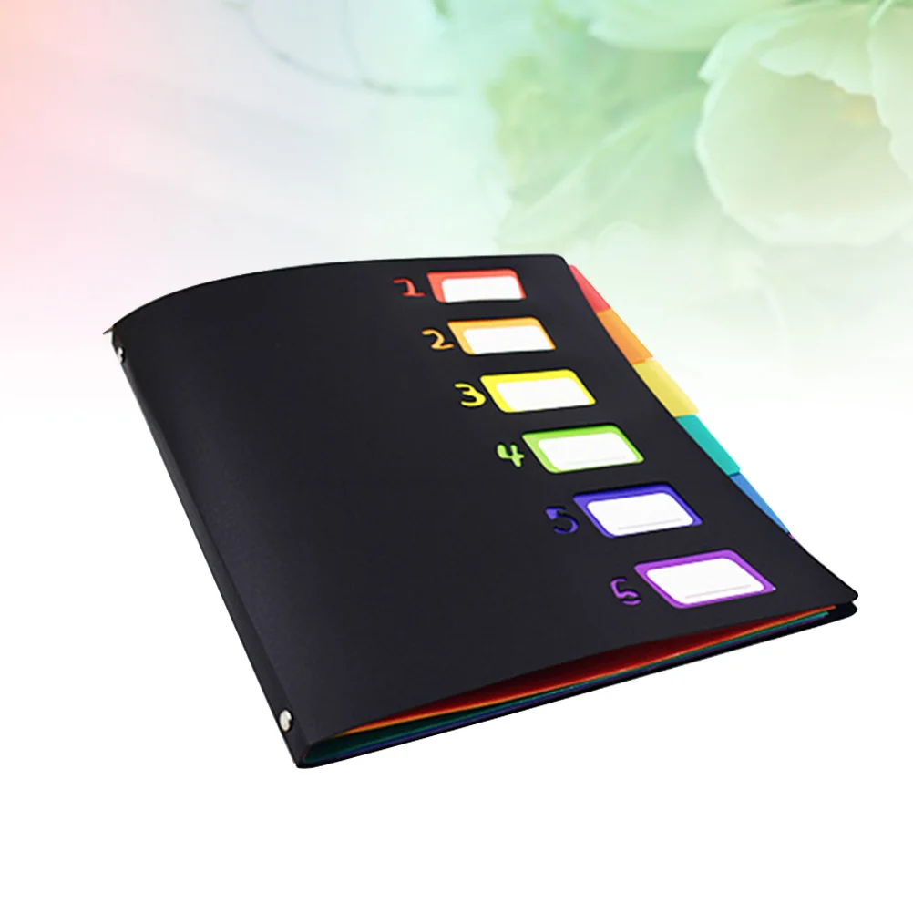 

1pc A4 Rainbow Plastic Expanding Accordion Folder Snap Closure File Organizer Document Storage Folder For Office Home School
