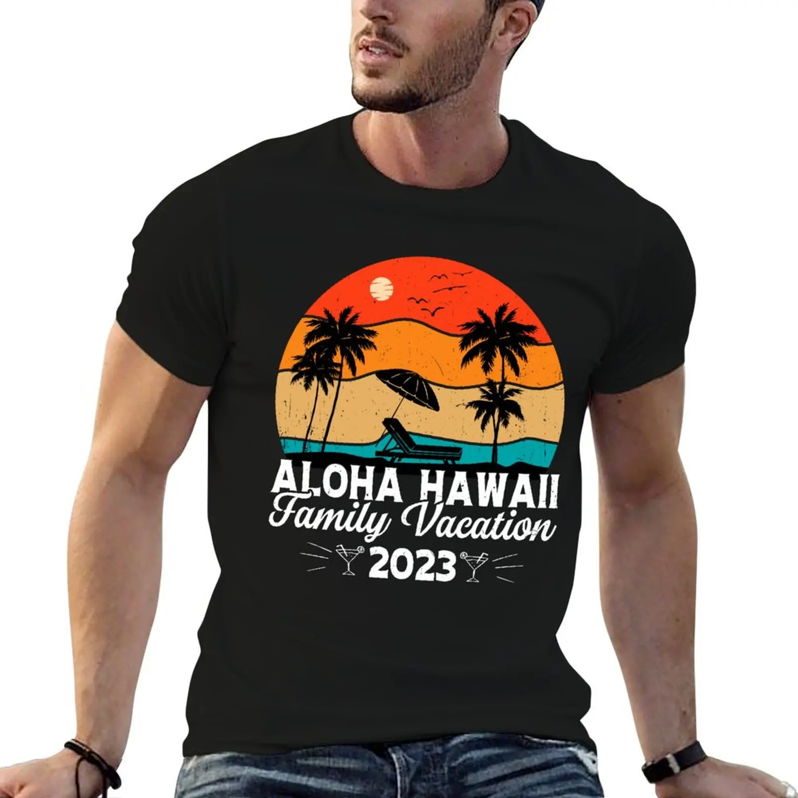 

Aloha Hawaii Hawaiian Family Vacation 2023 T-Shirt man t shirt graphic funny t shirts man T-Shirt