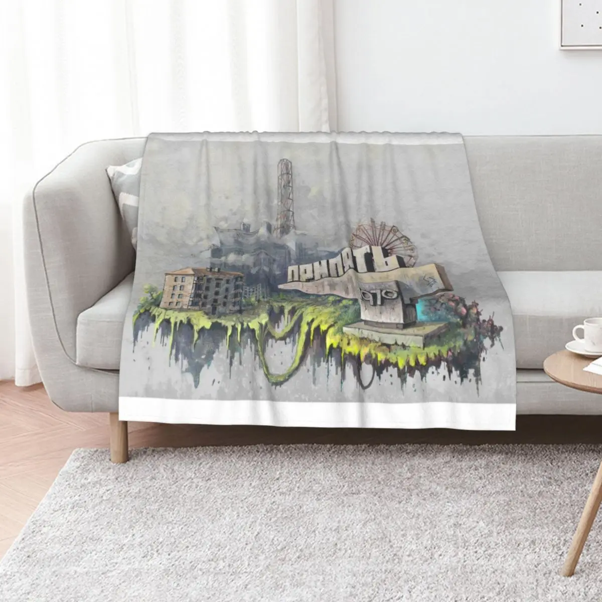 Chernobyl Throw Blanket Quilt Luxury Thicken Warm Furry Decorative Sofa Soft Big Blankets