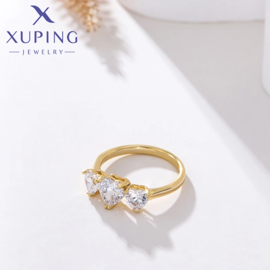 Xuping Jewelry New Hot Fashion Commemoration Day Light Gold Color Rings for Women Schoolgirl Engagement Wedding Gift X000919966