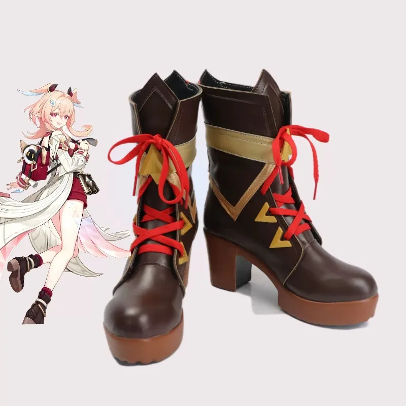 

Game Genshin Impact Linnea Cosplay Shoes Boots Role Play For Women Carnival Halloween