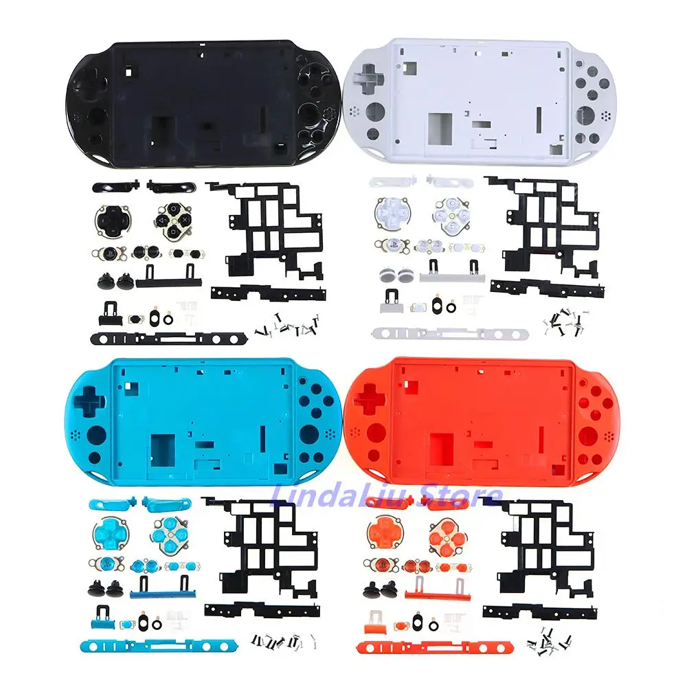 4sets Housing Shell Cover For PSV 2000 Game console Full Housing Shell Case for PSVita 2000 Shell Cover Buttons