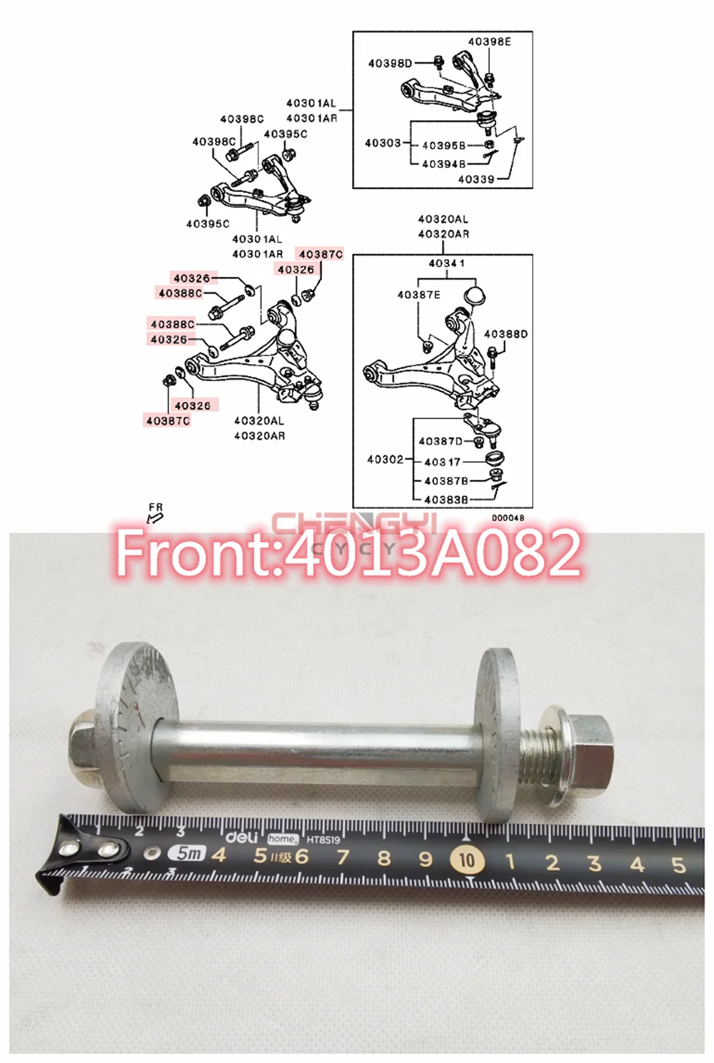 Suspension Arm Bolt Lower Swing Arm Adjusting Screw 4013A082 4113A053 For Mitsubishi Pajero Montero V83W V85W V93W V97W V98W