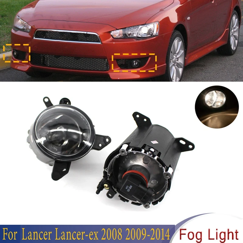 1Pair Front Bumper Fog Lamp Fog Driving Lights For Mitsubishi Lancer Lancer-Ex 2008-2012