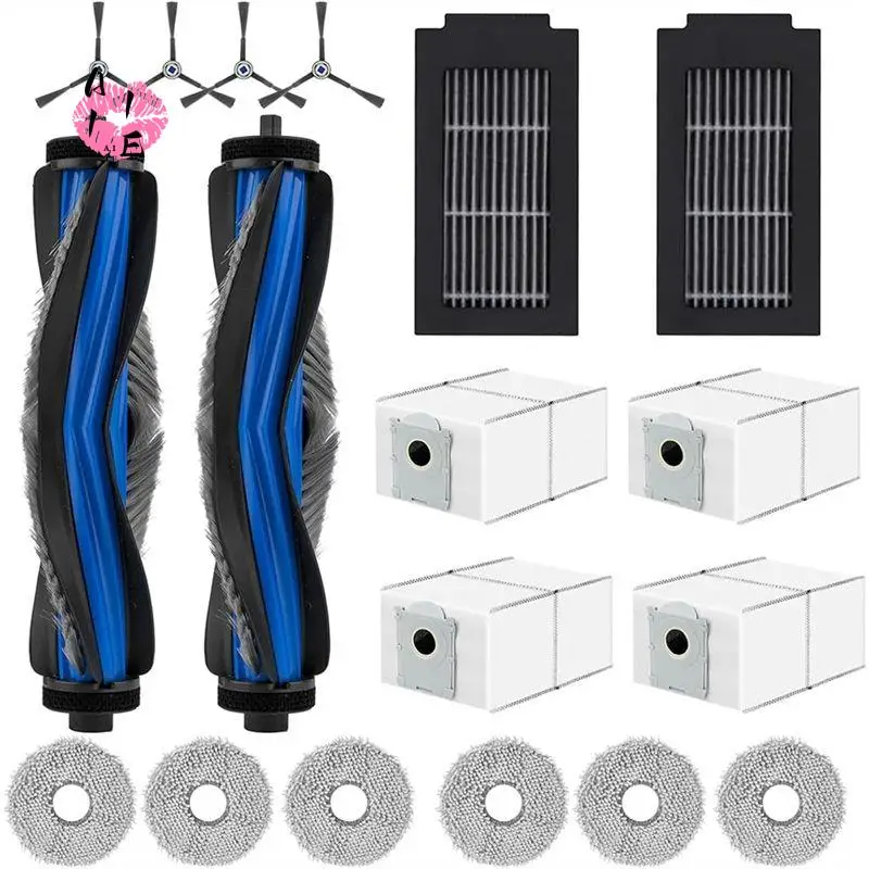 

A11E-комплект сменных аксессуаров для пылесоса Ecovacs Deebot T50 Max Pro Omni, основная щетка, фильтры Hepa, подушечки для швабры, сумки