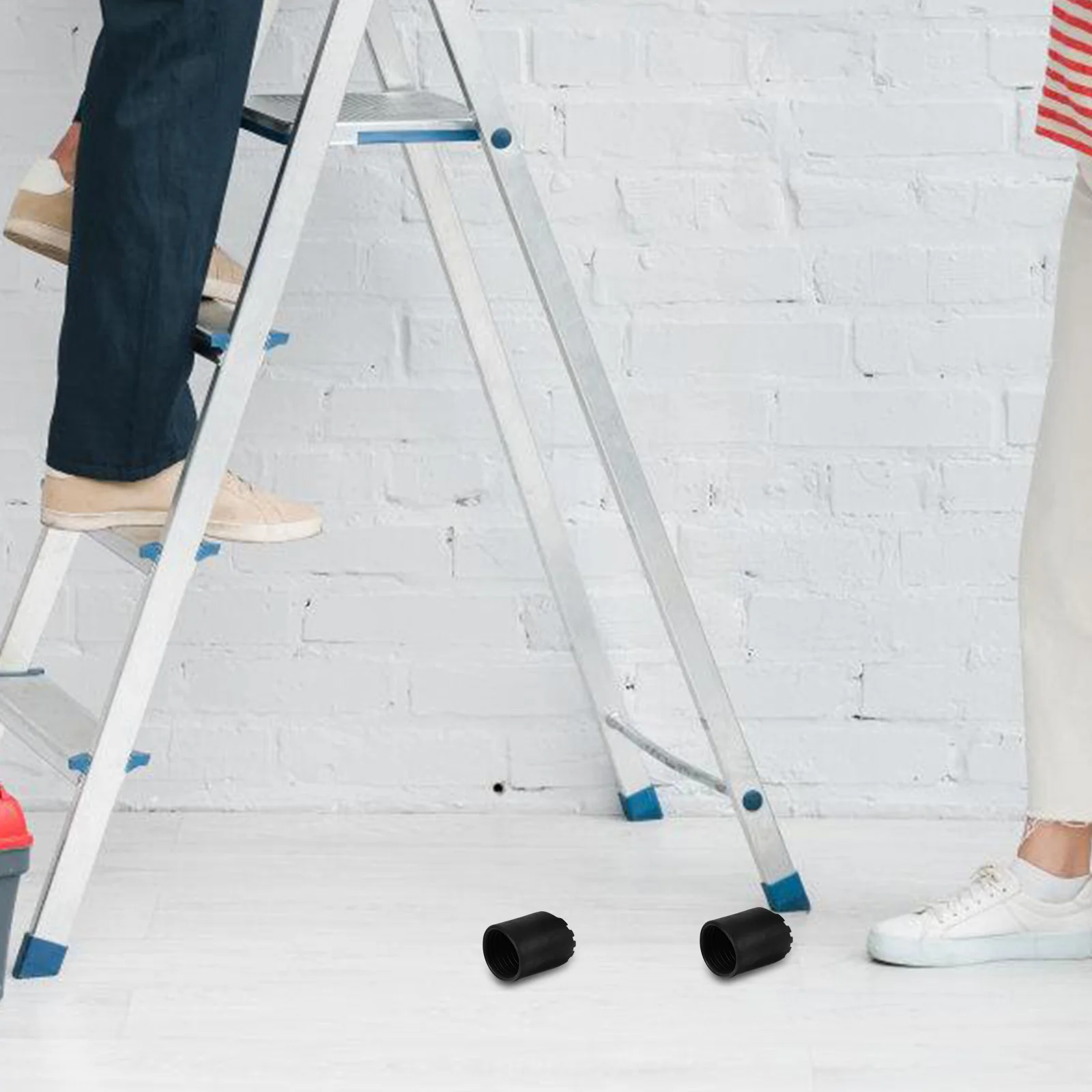 

2Pcs AntiSkid Ladder Feet Covers Foldable Bamboo Stabilizer Rubber Caps Replacement Parts NonSlip Floor Protectors Durable