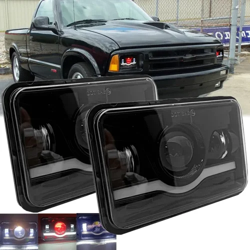 Faro LED H4 de 12V, 24V, 4x6 pulgadas, luz de trabajo Led con DRL H4651 H4652 H4656 para coche, Jeep, motocicleta, camión de Hond, faro Kenworth