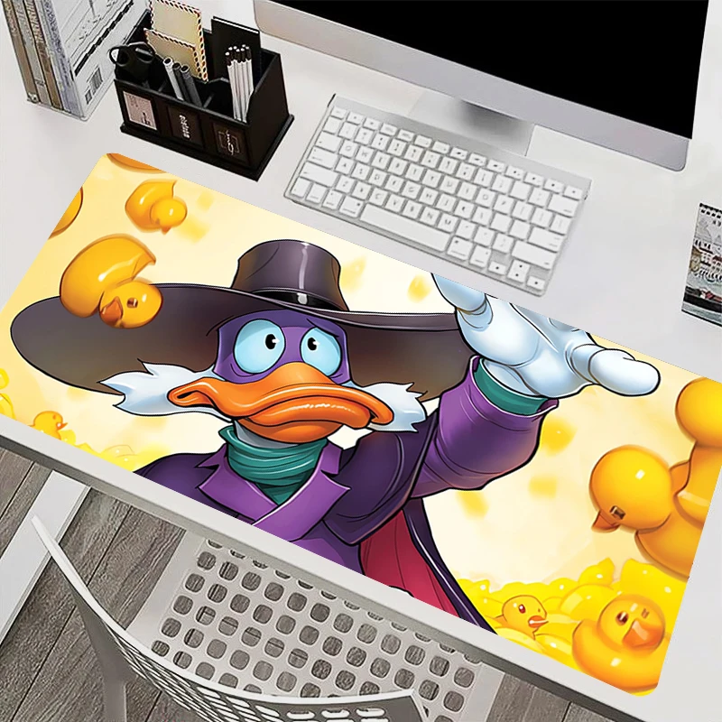 Darkwing Duck Cartoon Desk Mat, Laptop Anime Estender Game Cabinet Mouse Pad, Acessórios para PC, Kawaii HD Gaming Mousepad, Tapete Grande