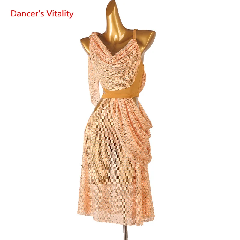 

Latin Dance Professional Clothes for Women Latin Dance Performance Costumes Customized Adult Children Chacha Rumba Dress