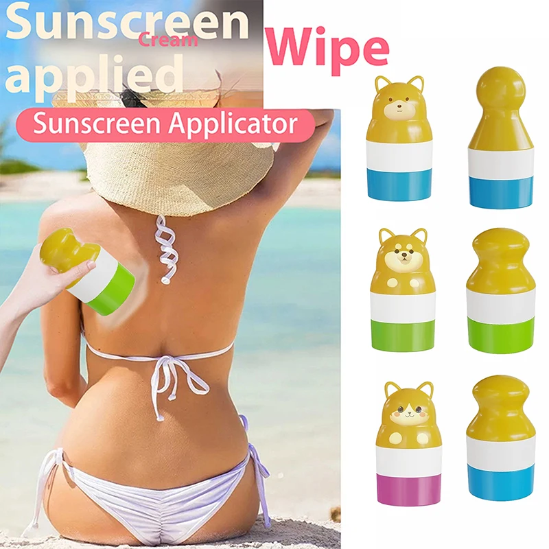 

Bear Animal Shape Sunscreen Roller Applicator Refillable Stitching Isolation Lotion Cream Bottles Sunscreen Lotion Applicator