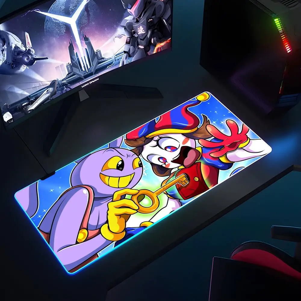 The Amazing Digital Circus Mouse Pad RGB Luminous 700X400mm Large Table Pad Encrypted Anti Skid Super Large Mouse Pad