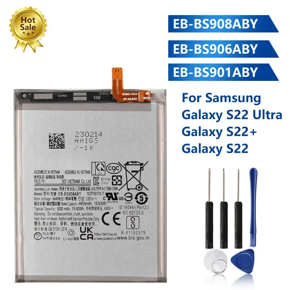 

Phone Battery EB-BS908ABY For Samsung Galaxy S22 Ultra EB-BS906ABY For Galaxy S22+ S22 Plus EB-BS901ABY For Galaxy S22