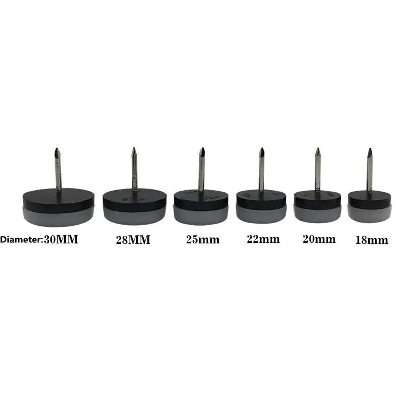 KK&FING 20 PCS Chair Table Furniture Leg Bottom Feet Plastic Pads Glides Skid Nail Wood Floor Furniture Protector Noise Killer - Image 6