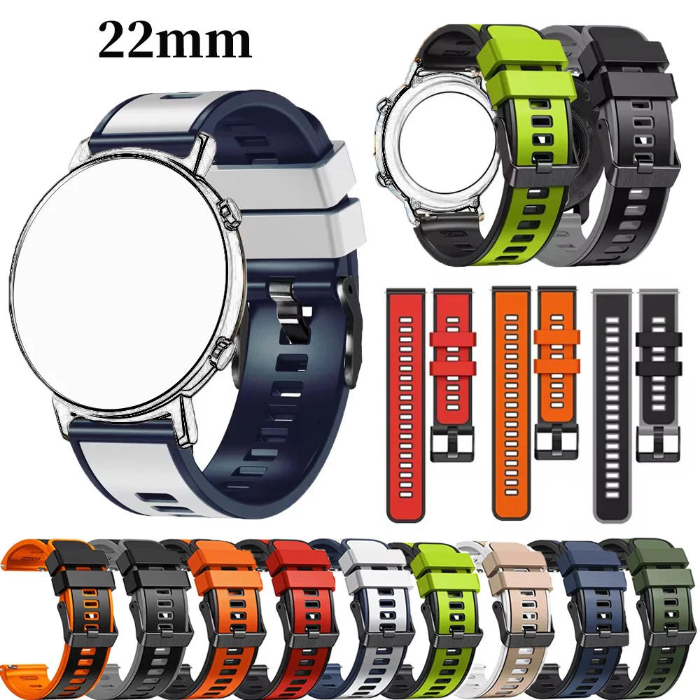 Silikonarmband 22mm Uhrenarmband für Xiaomi Mi Watch S1 Pro /S1 Active Color 2/Mi Watch S2 46mm 42mm Armband Gürtel Armband Correa