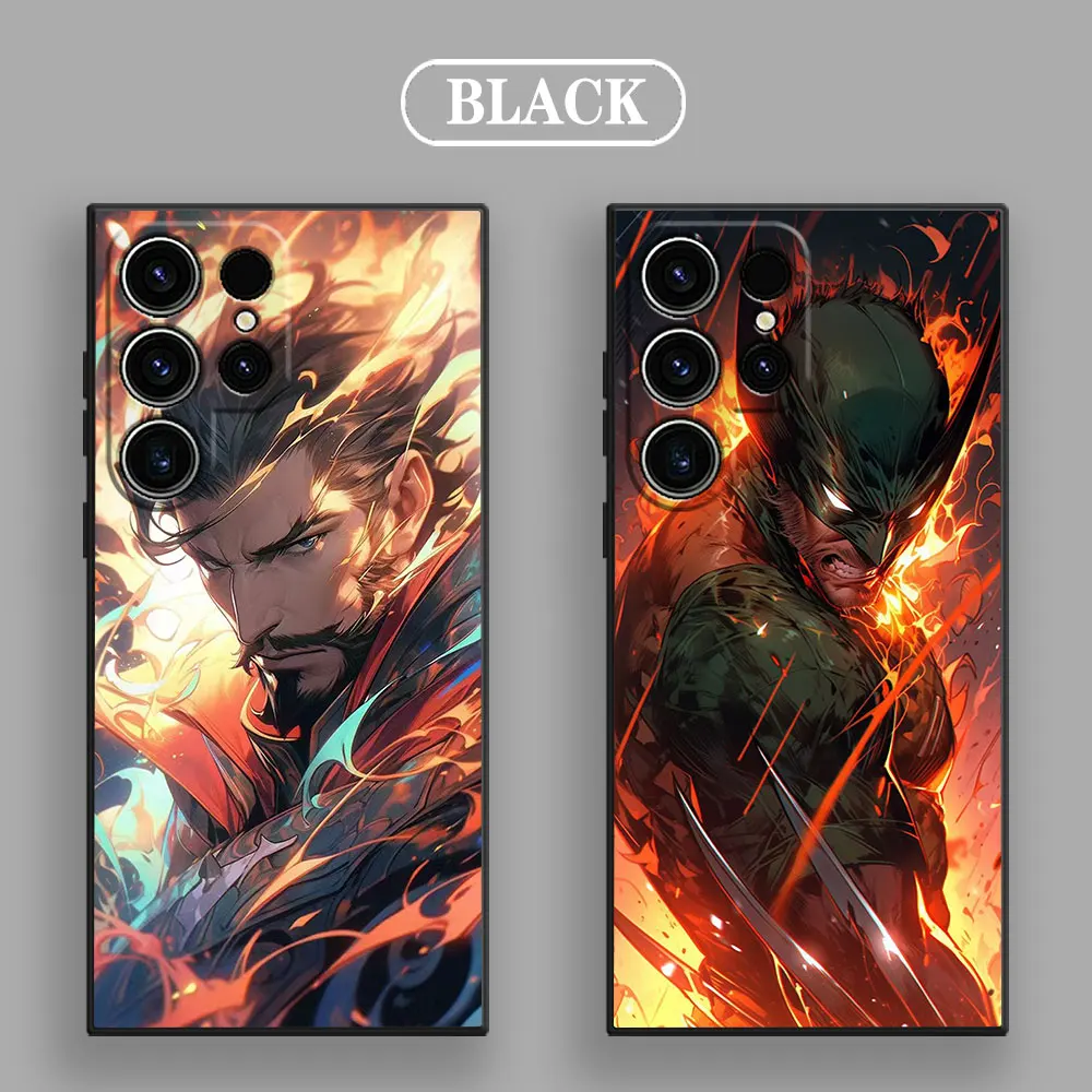 Marvel Heroes Phone Case For Samsung Galaxy S24 Ultra Cases S23 S21 S20 FE S22 9 S24 Plus Note 20 Ultra 10 S23 5G Silicone Cover