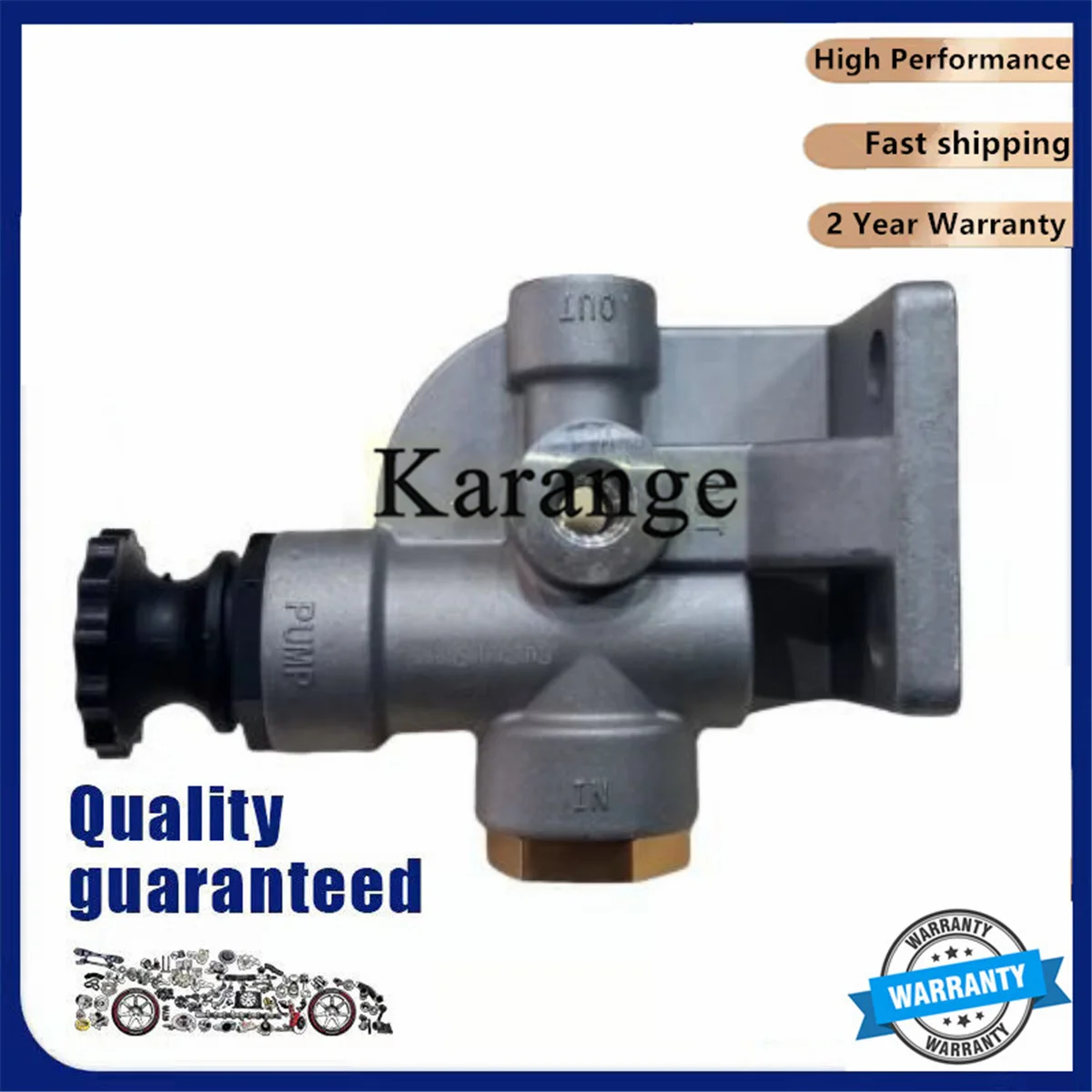 

New 3975404 3944287S Fuel Priming Pump Filter Head for Cummins 3975404-14 QSB6.7