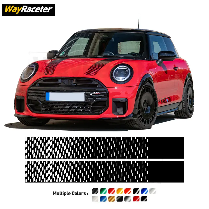 

2 Pcs Bonnet Stripes Band Hood Sticker Maxi Tuner Styling Decal For MINI Countryman U25 2024 Cooper SE J01 F65 F66 F67 JCW 2025