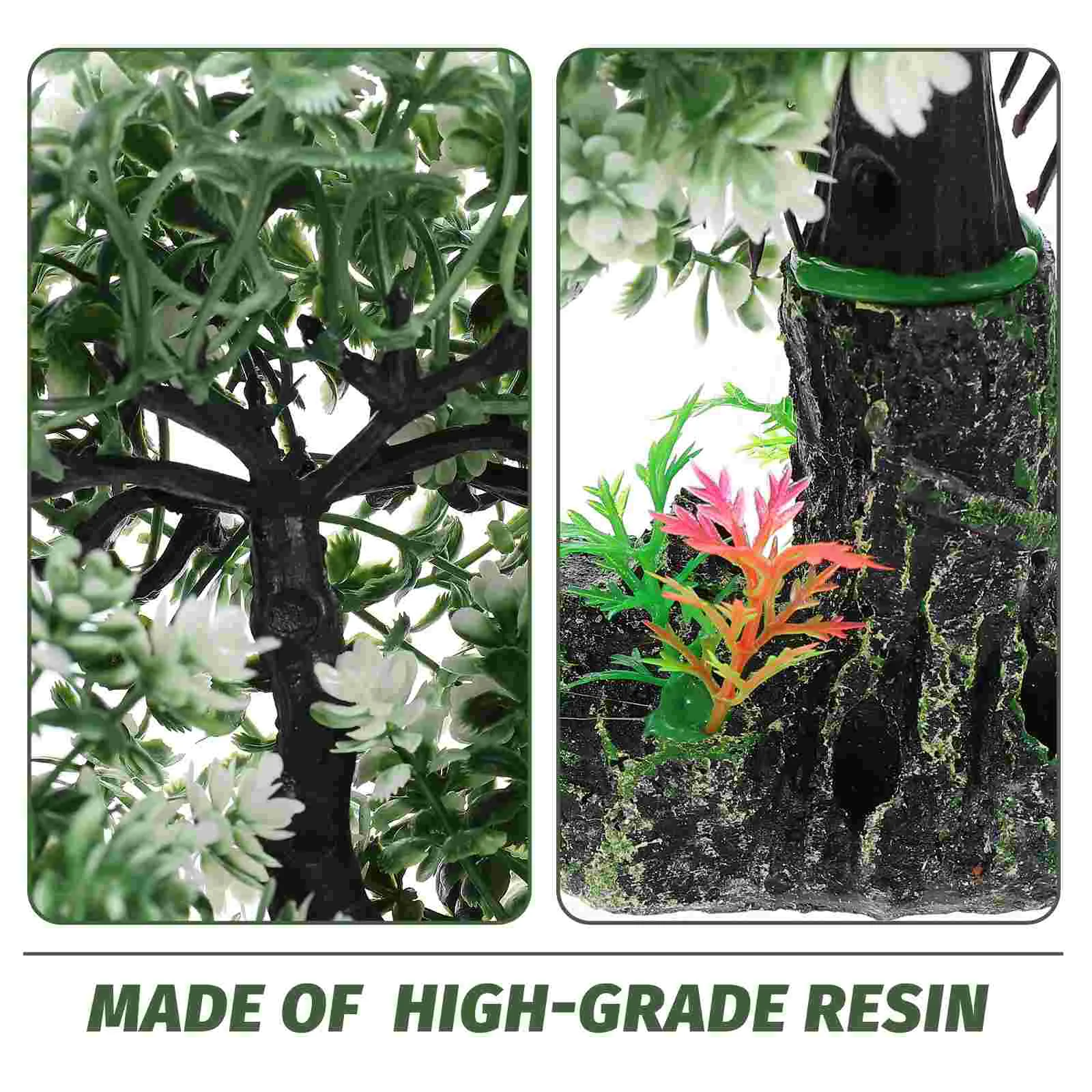 Tanktops Fish Landscaping Tree Aquarium Artificial Resin for Decor Container Simulation Red