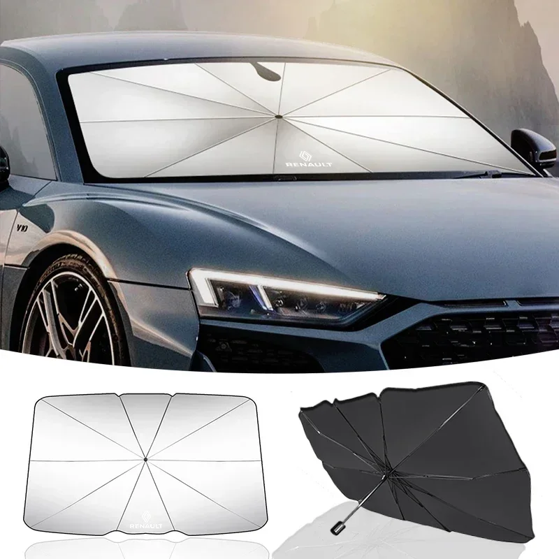 

Солнцезащитный зонт-шторка для лобового стекла автомобиля, складной, тип зонта, для Renault Sport Duster Megane 2 3, аксессуары