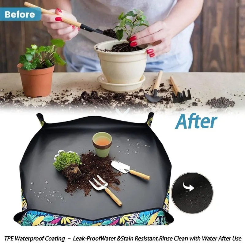 1-4PCS19.69 × 19.69 بوصة 2026 جديد مطبوعة أكسفورد البستنة حصيرة لوحة تغيير التربة ل بوتينغ وزراعة أدوات الحدائق واللوازم