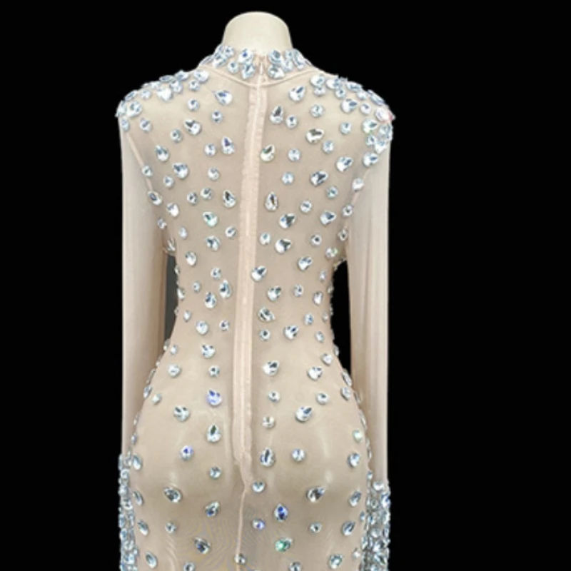 2025 moda Primavera nuevo brillante lentejuelas de diamante elegante vestido de noche cóctel fiesta noche ropa de mujer atmosférica de alta gama