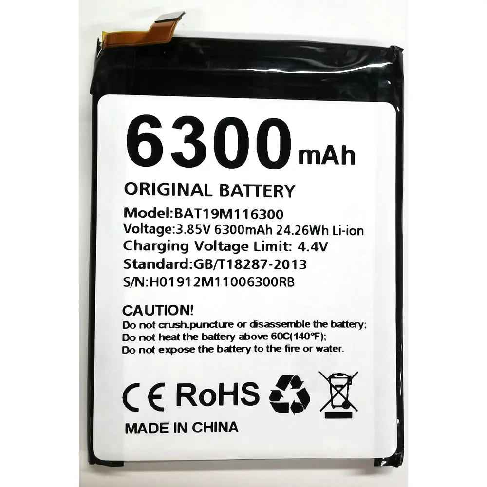 

New BAT19M116300 Replacement Battery for Doogee S68 Pro Mobile Phone