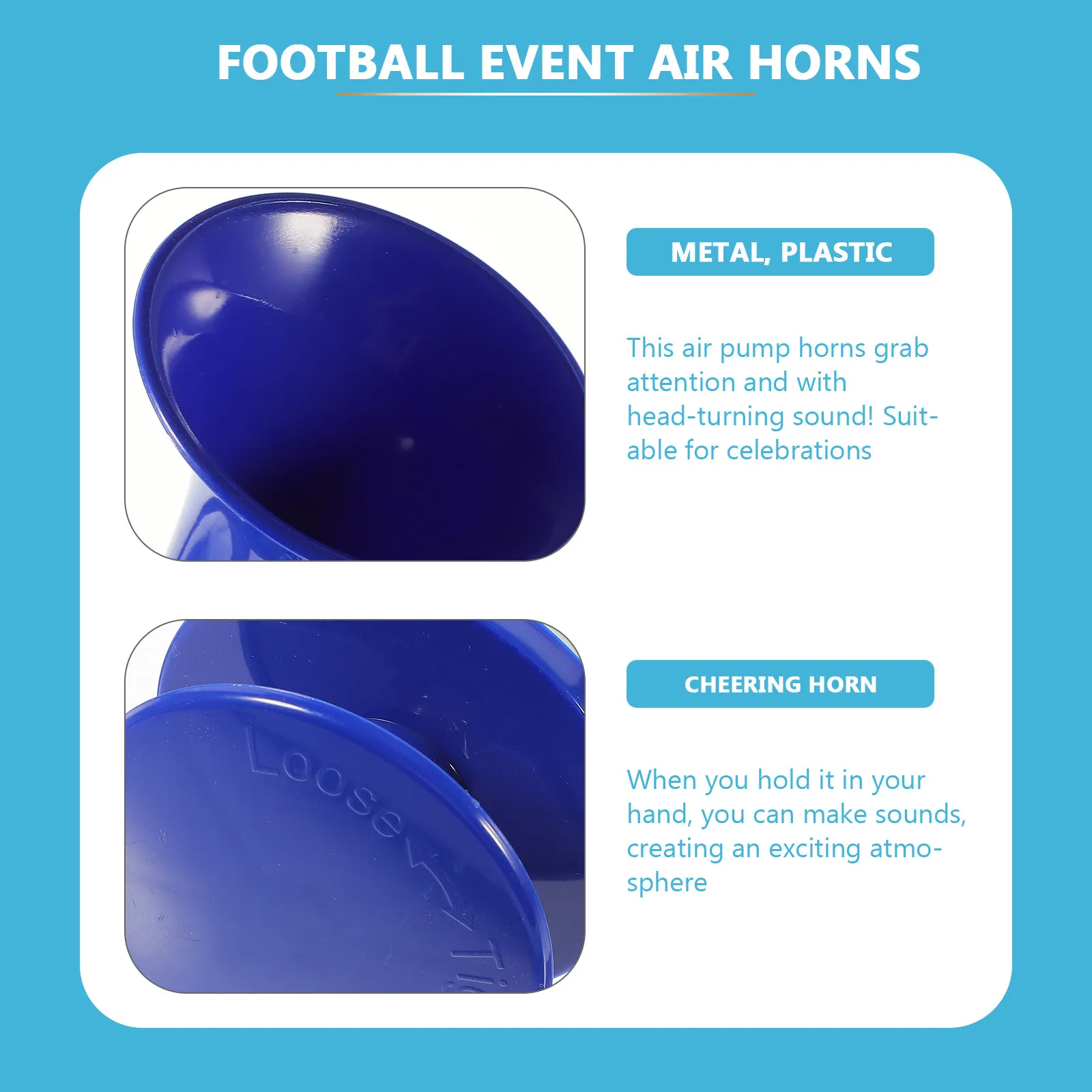 

Handheld Air Horn High Volume Cheer Pump Loud Sound for Soccer Football Sports Events Parties Fans Cheering Props