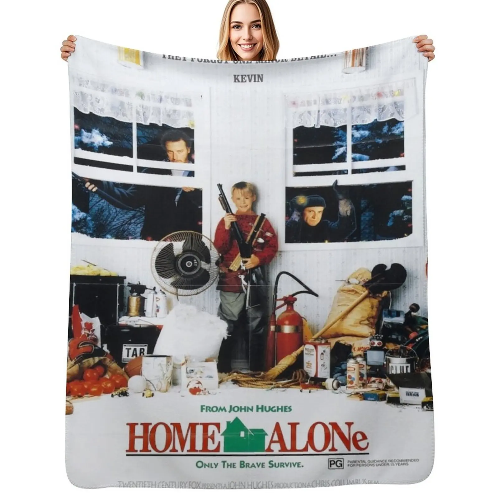 

Home Alone Throw Blanket Multi-Purpose Blankets For Sofas Stuffeds Soft Plaid Blankets