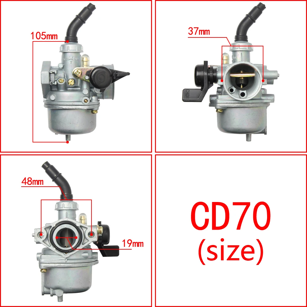 المكربن ل Keihin CD70 JH70 48Q CJ50 PZ18 BENLY XR70 CRF70 دراجة نارية الترابية دراجة