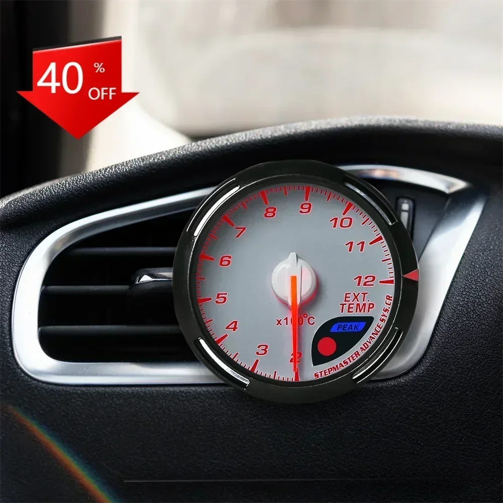 Def* Gauge White Dial 7colors Auto Gauge Turbo Boost Meter Tachometer Oil Water Temperature Oil Press Gauge Car Accessories