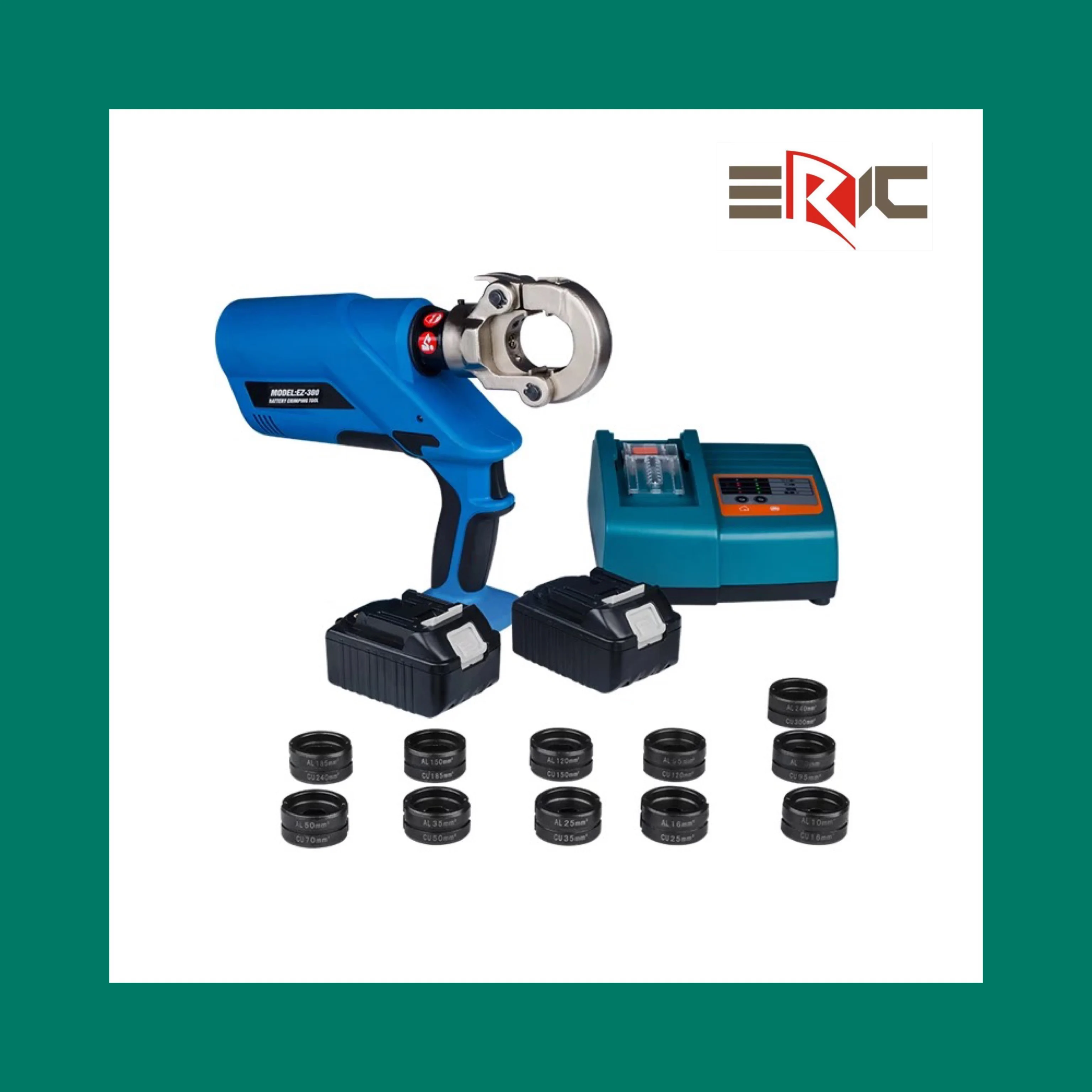 プロプレス16-300m電動油圧工具バッテリー式ケーブルラグ端子ワイヤー圧着機11個のダイス鋼切断工具