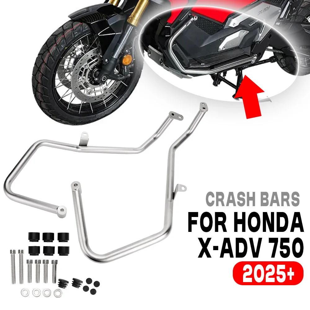 

Для HONDA XADV 750 2025 X-ADV 750 xadv750 Краш-бар Мотоцикл Шоссе Защита двигателя Бампер Краш-бар Буферная рамка Боковая защита