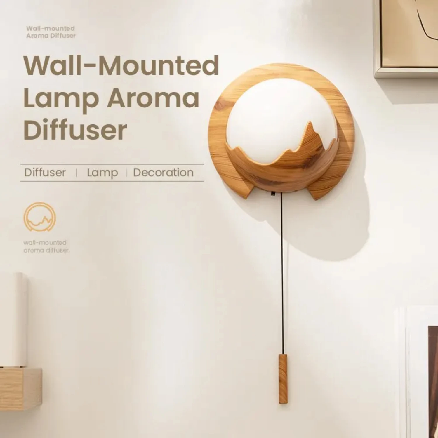 

NEW Enhance Your Space with a Cozy and Intelligent 150ml Capacity Wall-mounted Night Light Humidifier - Featuring Remote Control