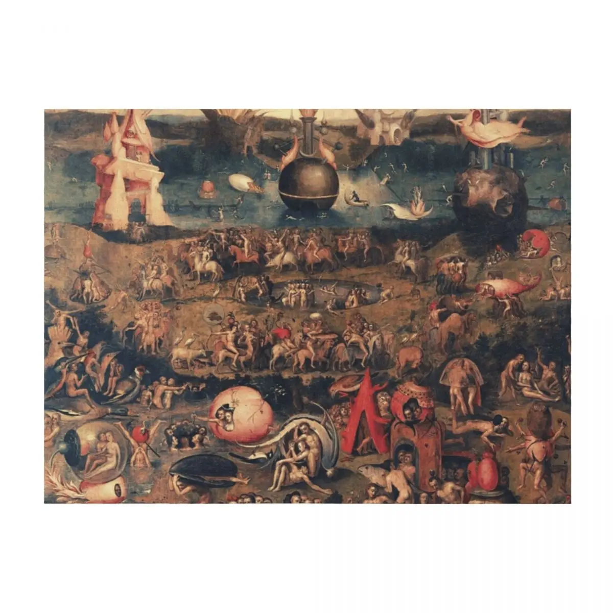 

The big eyes classic artwork of hieronymus bosch Throw Blanket Tourist Plaid on the sofa Soft Big Soft Blankets