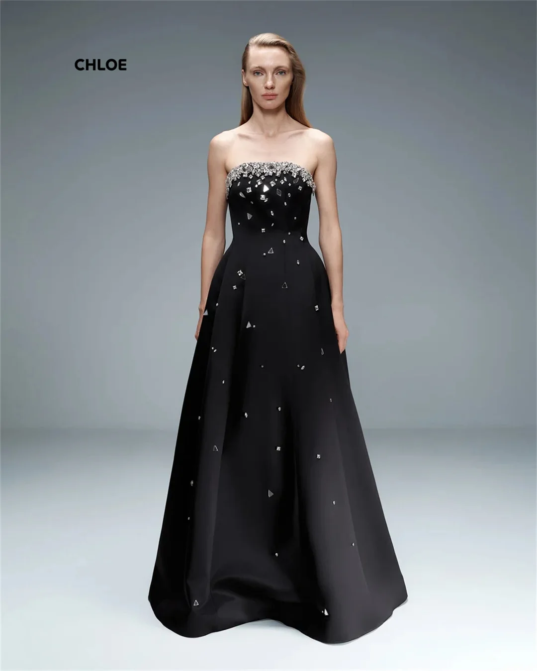 

Custom Made Prom Dresses 2025 Luxury Evening Dress 2025 Line A Elegant Dresses Woman Off-shoulder Rhinestone Decoration Party