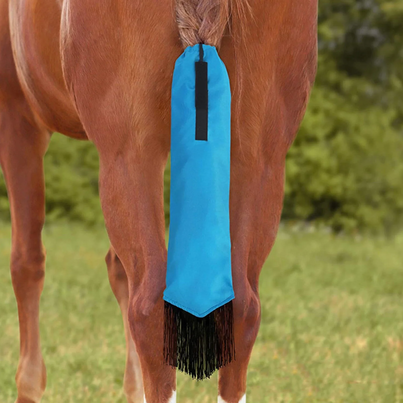 Horse Tail Bag Waterproof Horsetail Protection Bags Anti-dirty Braided Tail Cover Protector With Fringe Horse Grooming Supplies