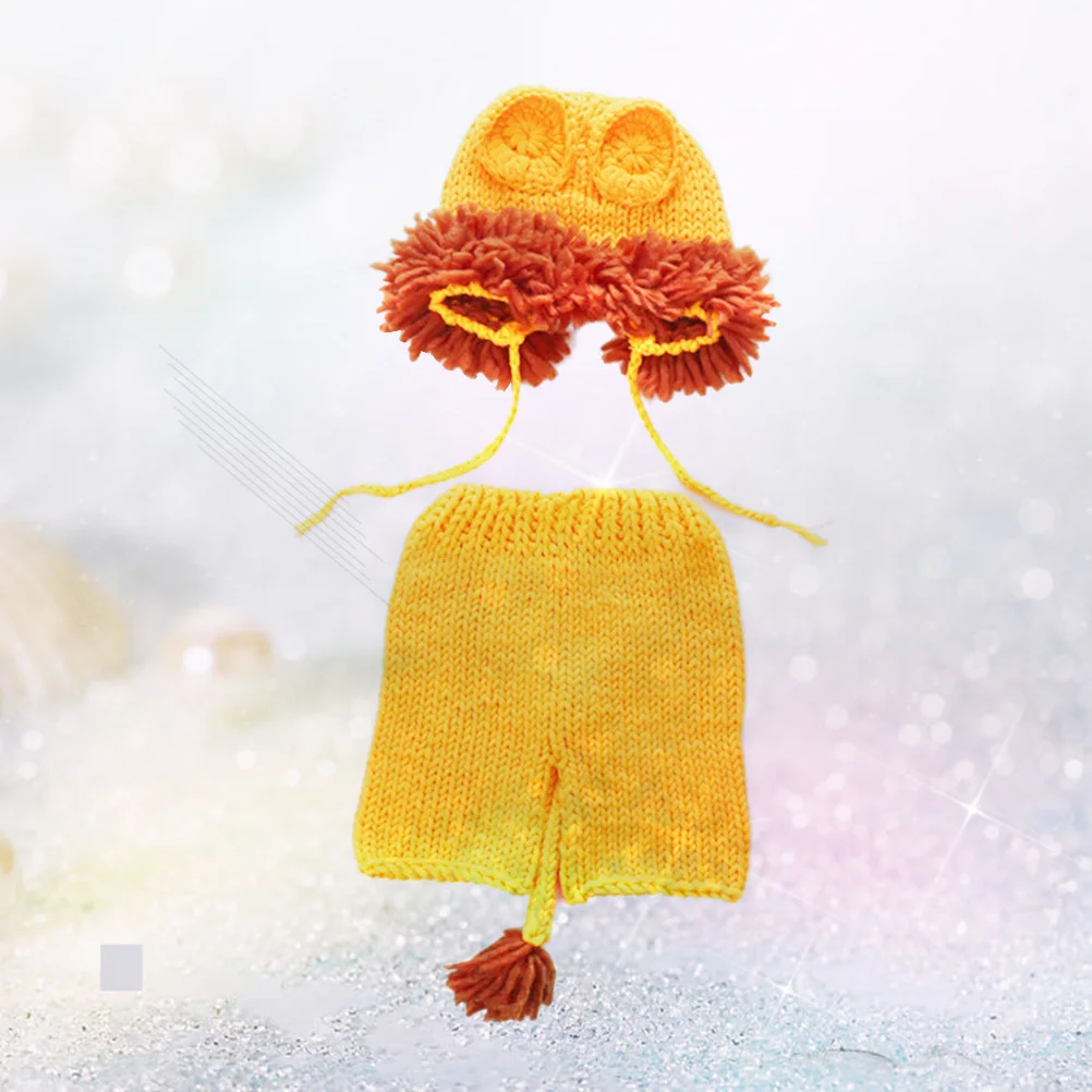 

Baby Hat Newborn Photo Props Hand Knitted Cartoon Costume For Infant Photography Outfit Soft Comfortable Clothes Christmas
