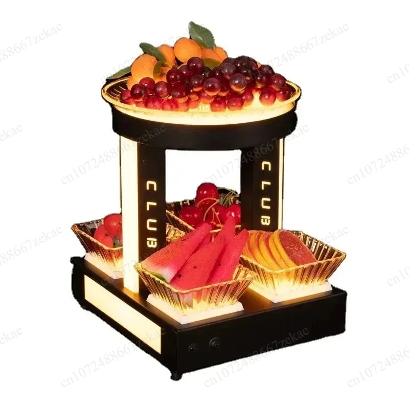 Layered Luminous Acrylic Snack Rack Colorful Fruit Tray for Bar KTV Party