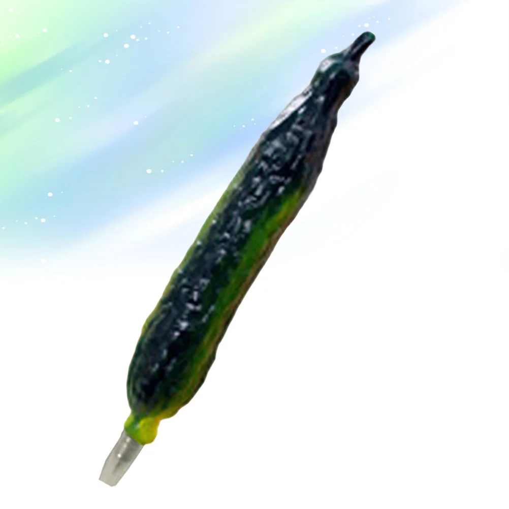 

Cartoon Fruit Ballpoint Pen Vegetable Design Cucumber Shape Magnetic Smooth Writing Office Home School Gift For Students Workers