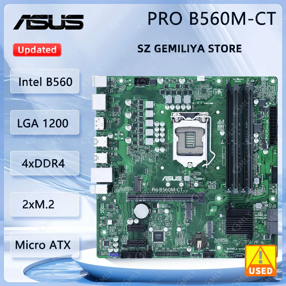 

ASUS Pro H510M CT/CSM intel H510 LGA 1200 DDR4 64 ГБ PCIE 4,0 совместимый с процессором Core i3-10100 i5-10400 i5-11400F i7-10700