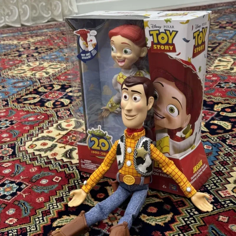 

Toy Story Action Figures - Buzz Lightyear Woody Rex Jessie Trendy Vocal Cartoon Figurine Model Dolls for Funny Toys Gift