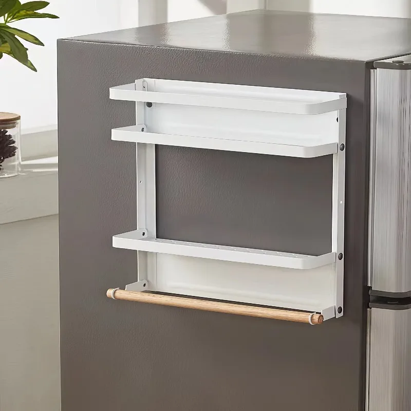 metal-wall-mounted-foldable-refrigerator-organizer-rack-shelf-kitchen-side-magnet-spice-storage-fridge-magnetic-stove-storage